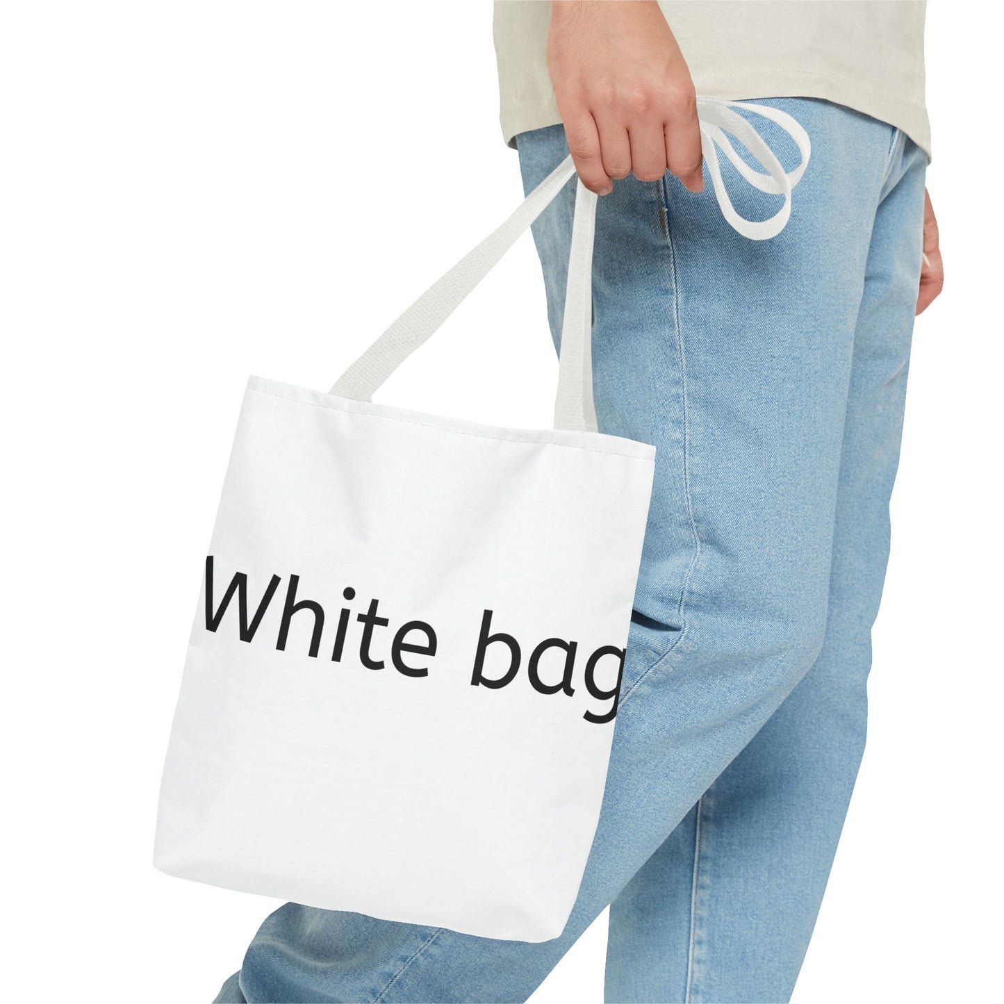 Stylish White Tote Bag, Art Tote, Everyday Bag, Eco-Friendly Shopping, Gift for Her, Minimalist Design, Casual Carryall
