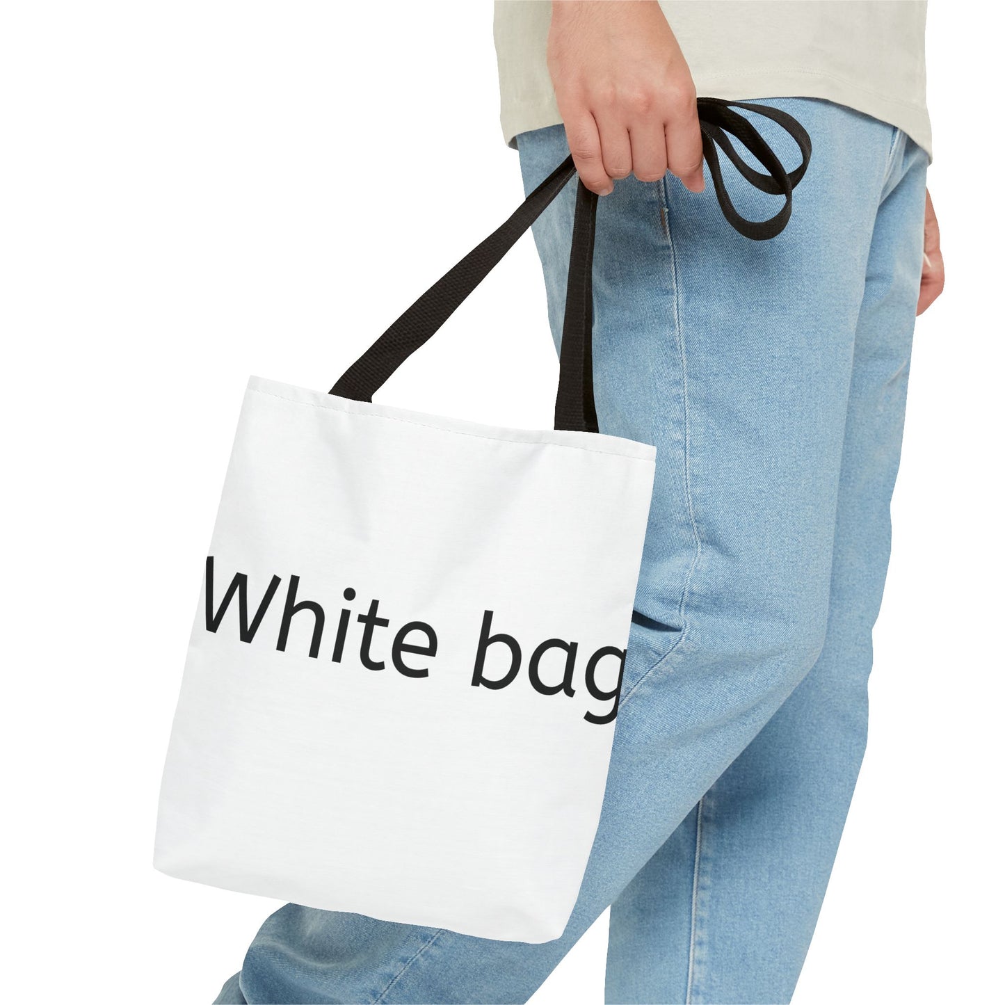 Stylish White Tote Bag, Art Tote, Everyday Bag, Eco-Friendly Shopping, Gift for Her, Minimalist Design, Casual Carryall