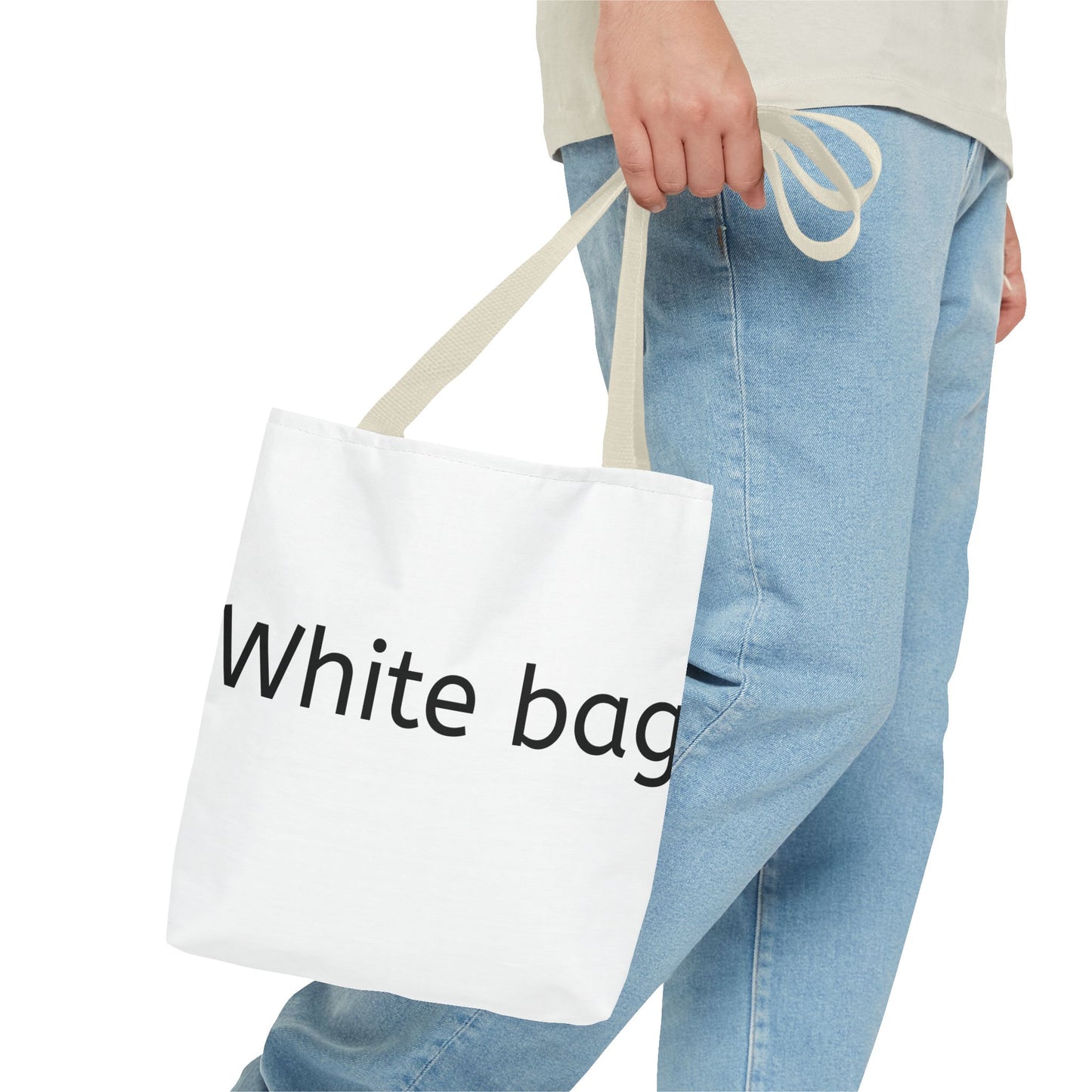 Stylish White Tote Bag, Art Tote, Everyday Bag, Eco-Friendly Shopping, Gift for Her, Minimalist Design, Casual Carryall