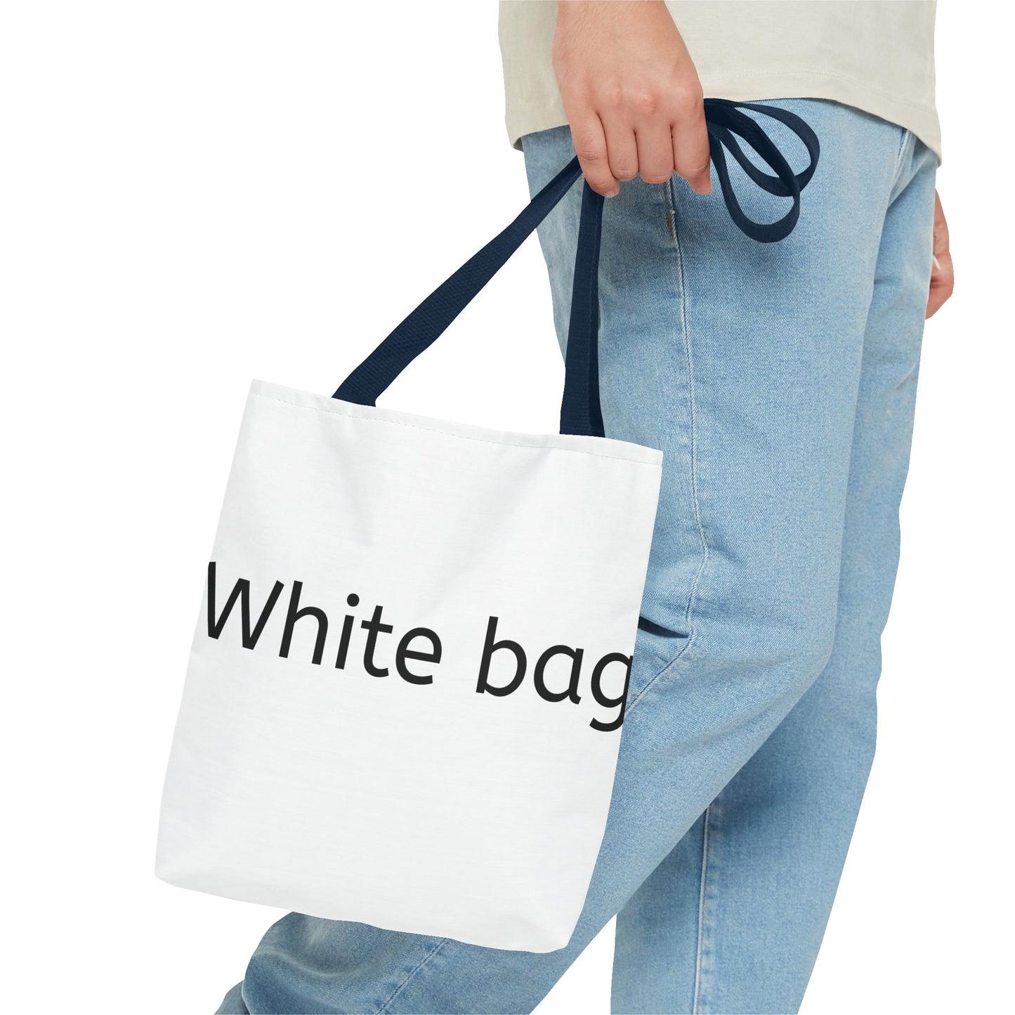 Stylish White Tote Bag, Art Tote, Everyday Bag, Eco-Friendly Shopping, Gift for Her, Minimalist Design, Casual Carryall