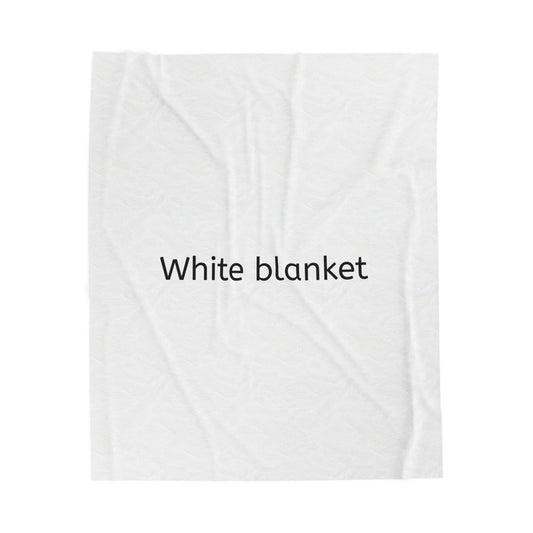 Cozy Velveteen Plush Blanket | Soft White Throw for Home Decor, Gift for New Parents, Wedding Present, Cuddle Companion, Cozy Nights